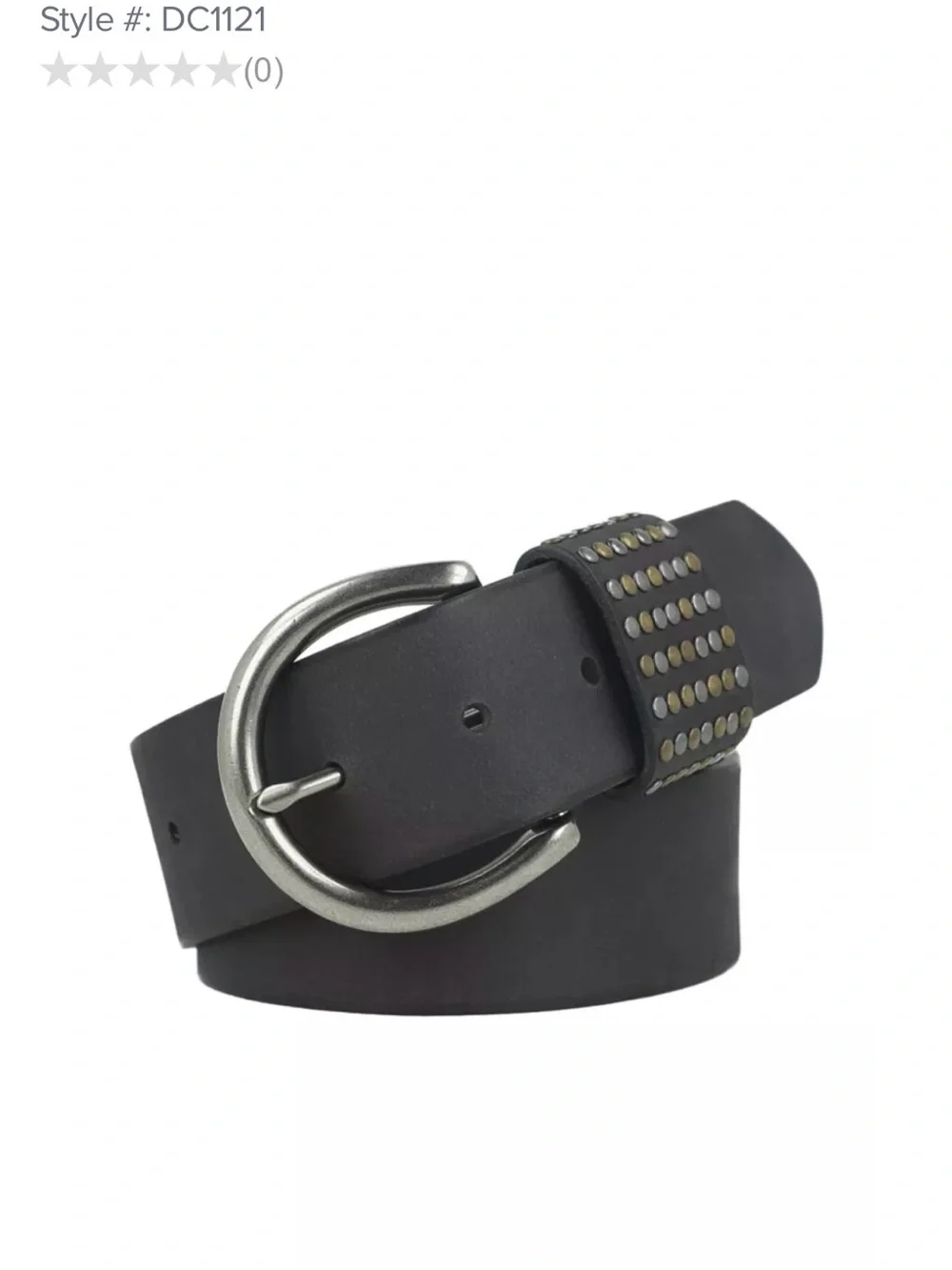 Frye Black Stud Accent Leather Belt
